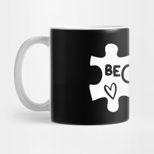 Be Kind Puzzle Piece Autism Awareness Cute Gift Mug